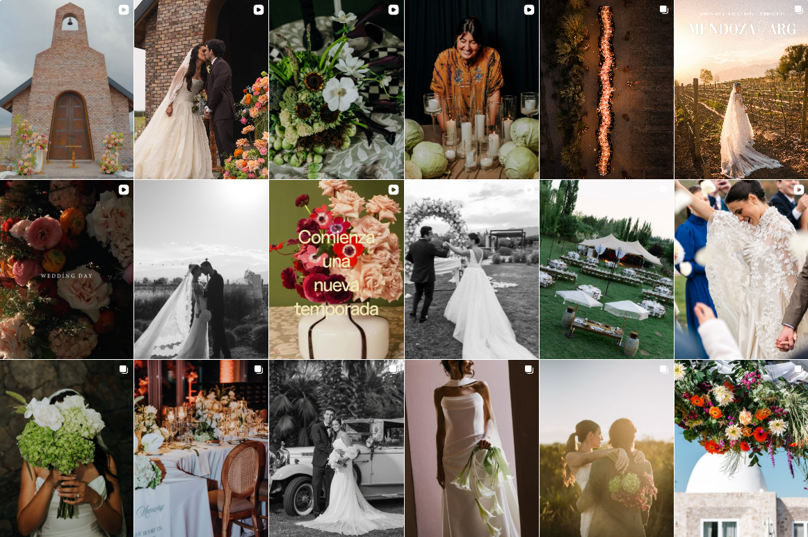 Instagram de Garabedian después: bodas, escenarios y experiencias completas